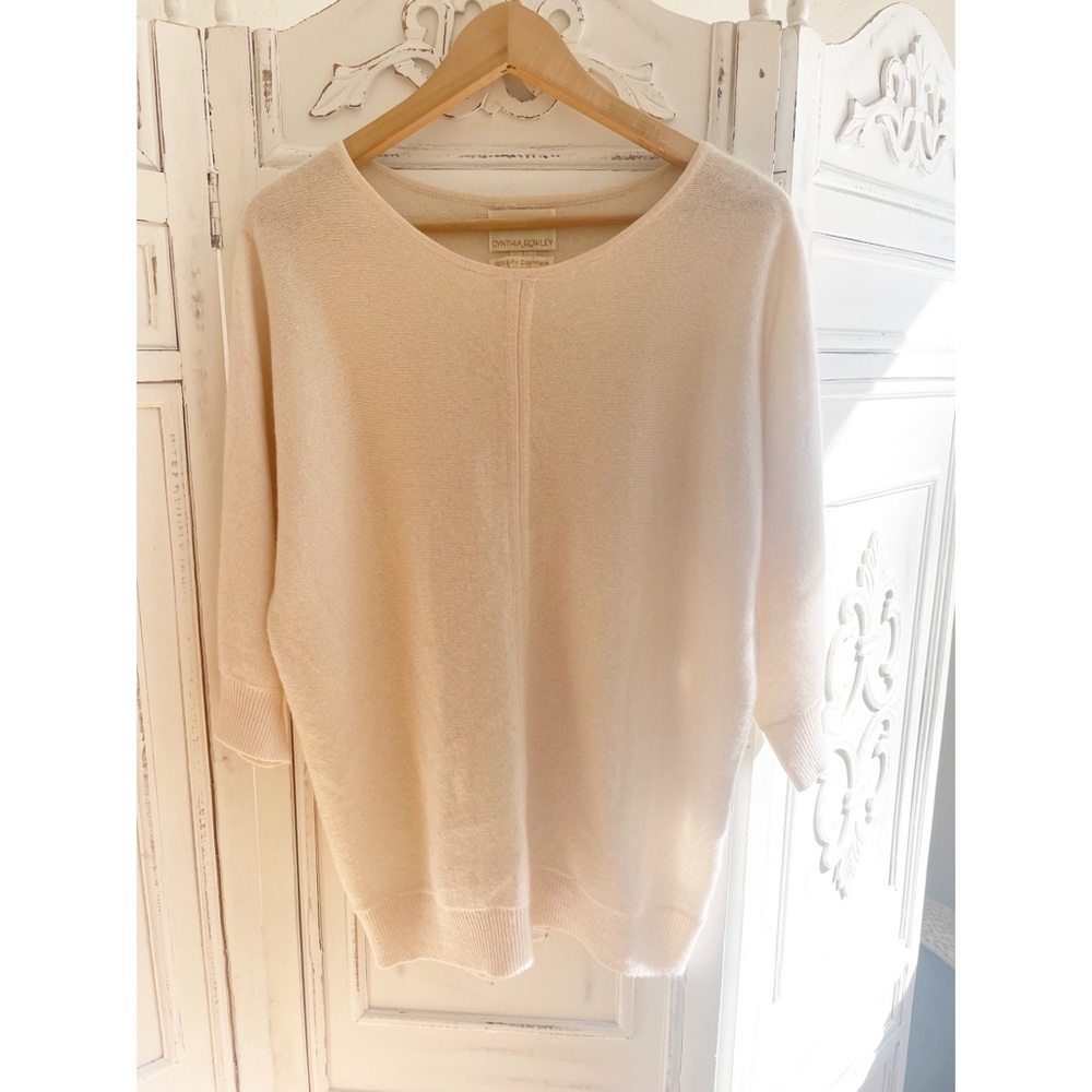 100% Cashmere Cream Oversized Sweater